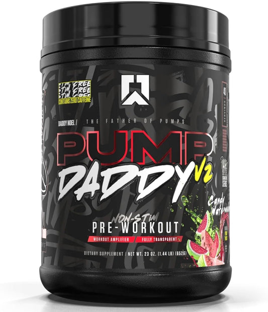 RYSE Signature Series Pump Daddy V2 Non Stim Pre-Workout Supplement by Noel Deyzel - Citrulline, Beta Alanine, Creatine - 40 Servings - Candy Watermelon Flavor