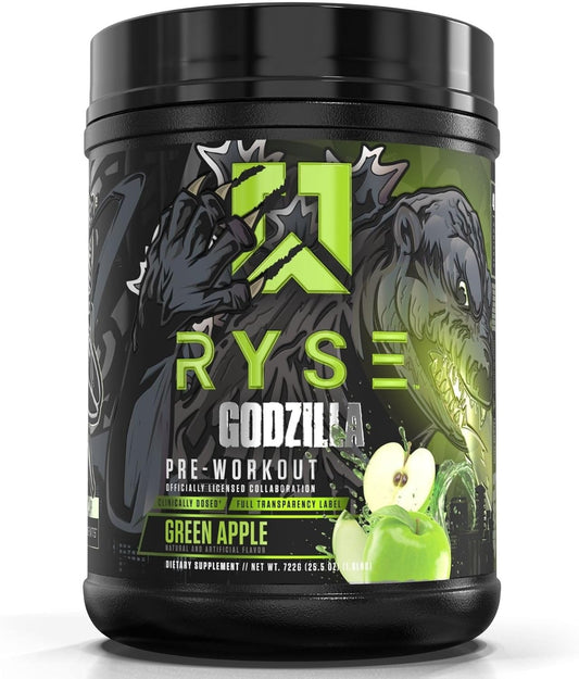 RYSE Up Noel Deyzel Pre Workout Supplement - Citrulline, Beta Alanine, 400mg Caffeine - Intense Pumps, Energy, Focus - 40 Servings - Green Apple