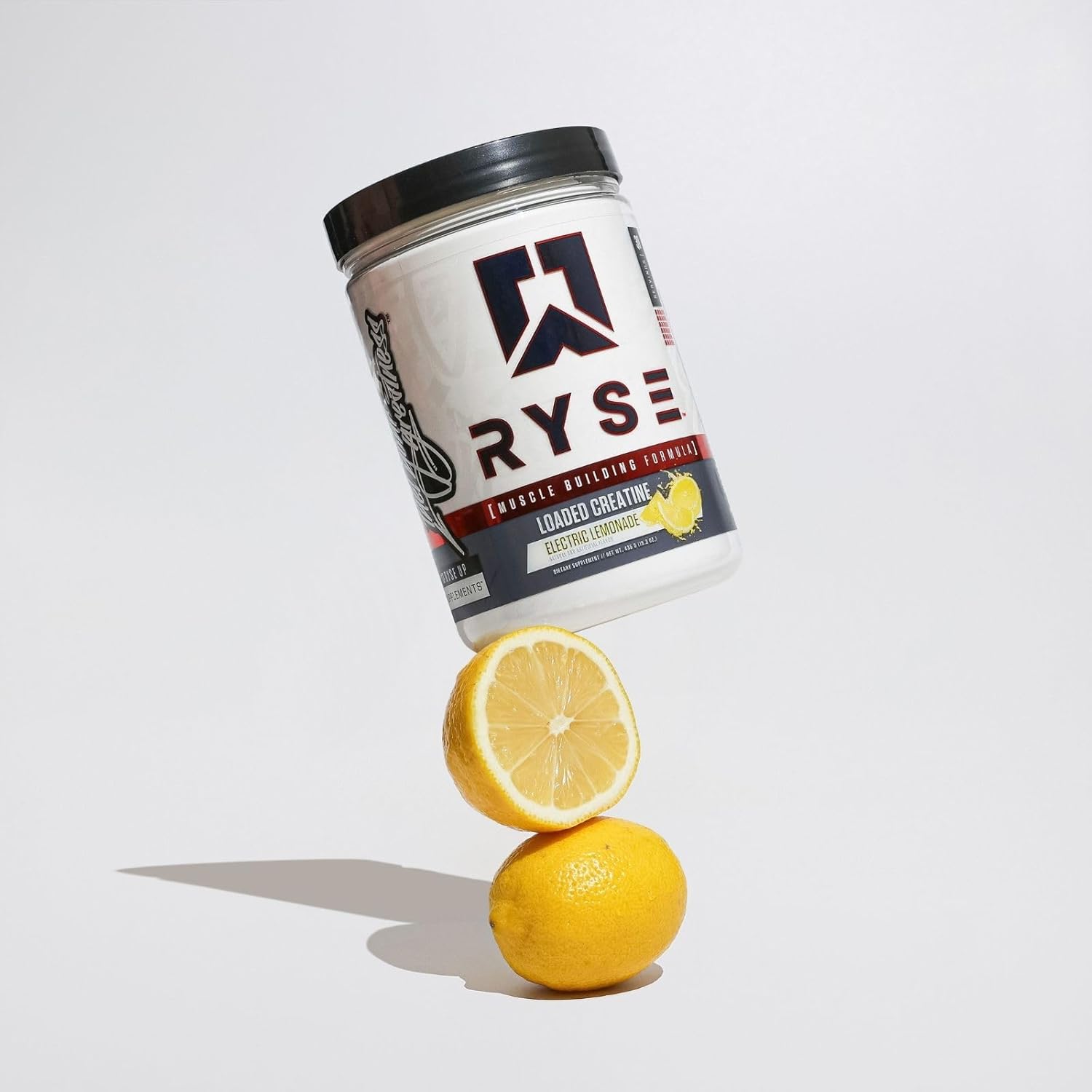 RYSE Up Supplements Loaded Creatine Muscle Building Formula with Electrolytes & Peak ATP - Electric Lemonade - 30 Servings