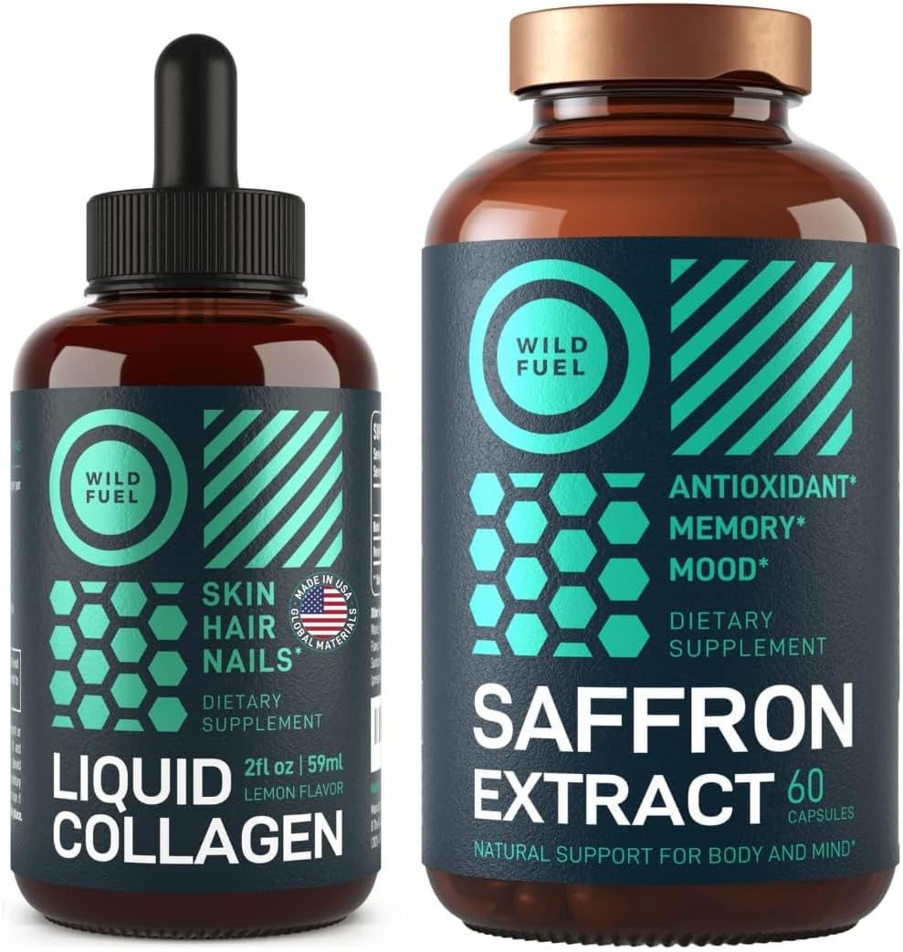 Saffron Extract and Liquid Collagen Bundle with Biotin - WILD FUEL