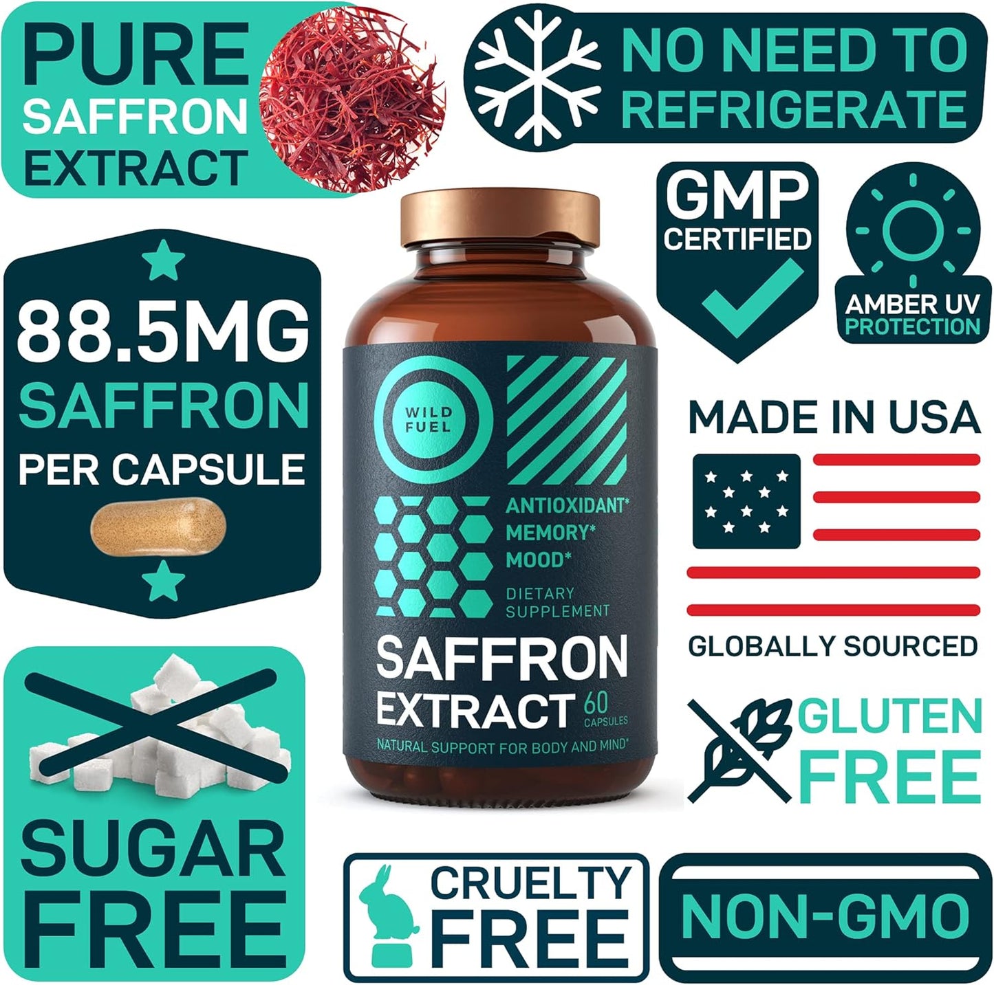 Saffron Extract and Liquid Collagen Bundle with Biotin - WILD FUEL