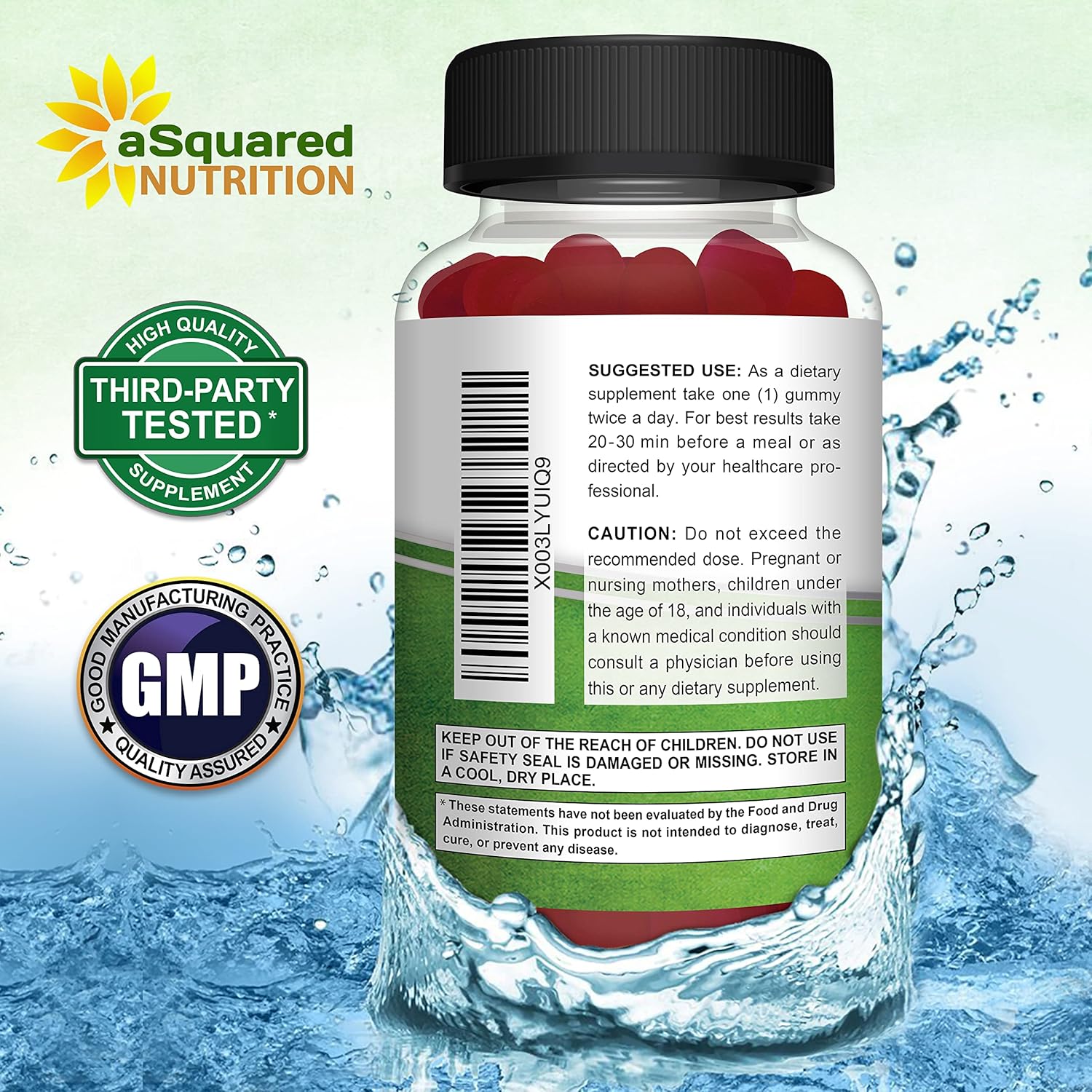 Saffron Extract Gummies - Pure Supplement Alternative to Capsules, Pills, Powder & Tea by aSquared Nutrition