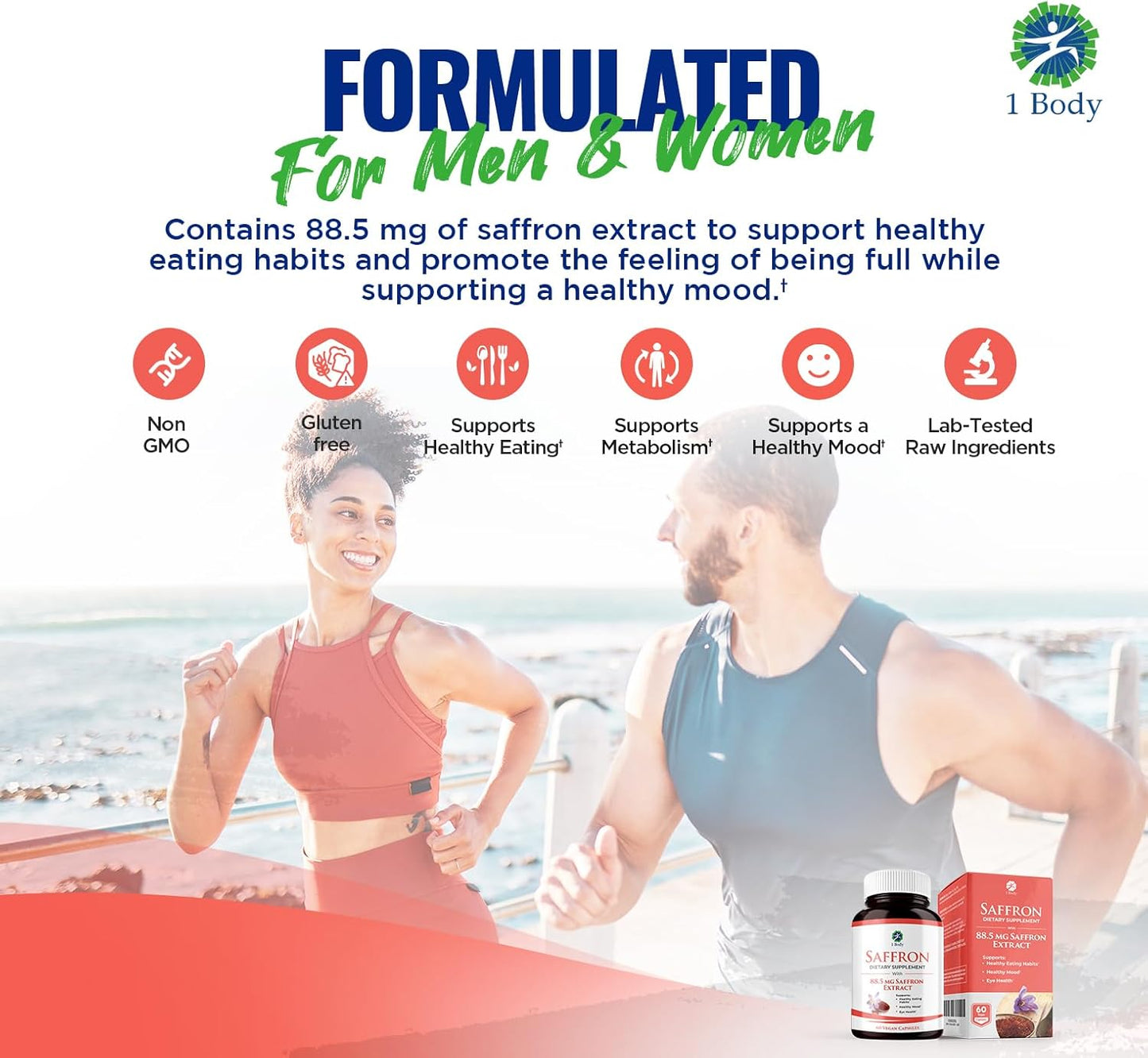 Saffron Extract Supplement with 88.5mg Safranal for Antioxidant and Mood Support
