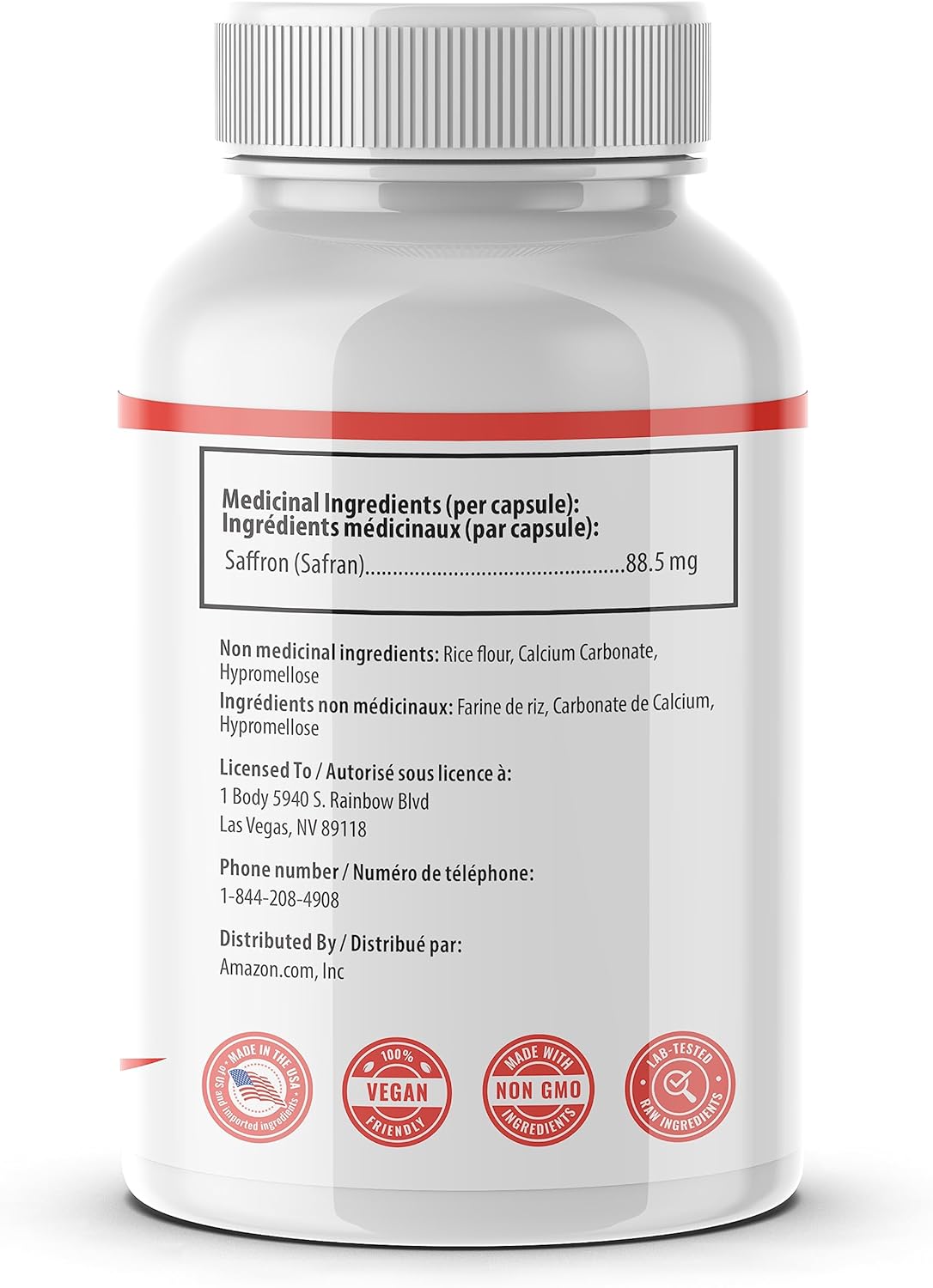 Saffron Extract Supplement with 88.5mg Safranal for Antioxidant and Mood Support