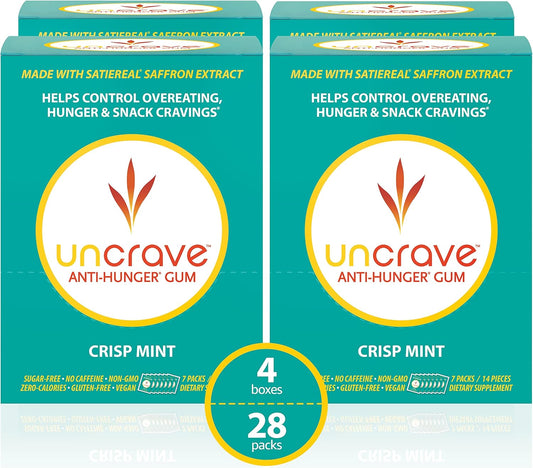 Saffron-Infused Gum for Craving Control and Mood Improvement - Mint Flavor (56 Pieces)