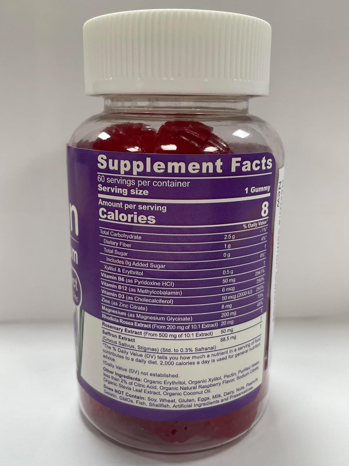 Saffron Magnesium Gummies and Vitamin B Complex Gummies Bundle - Pack of 4