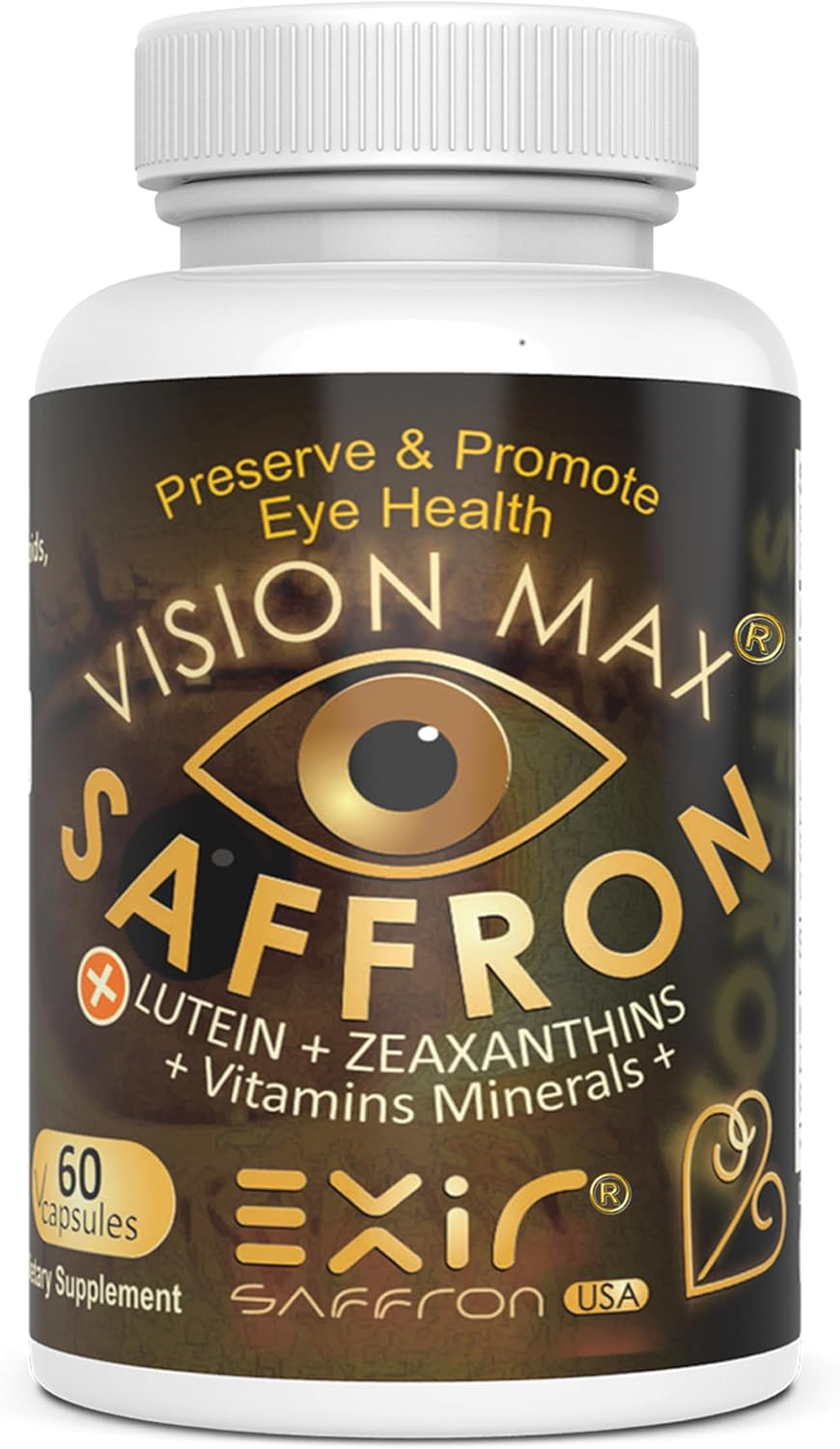 Saffron, Zeaxanthin, Lutein Eye Supplement for Better Vision - 60 Capsules