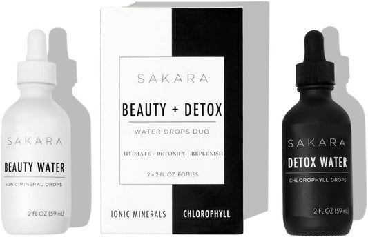 Sakara Beauty Water Drops - Liquid Chlorophyll & Trace Minerals Supplement for Detox, 60 Servings