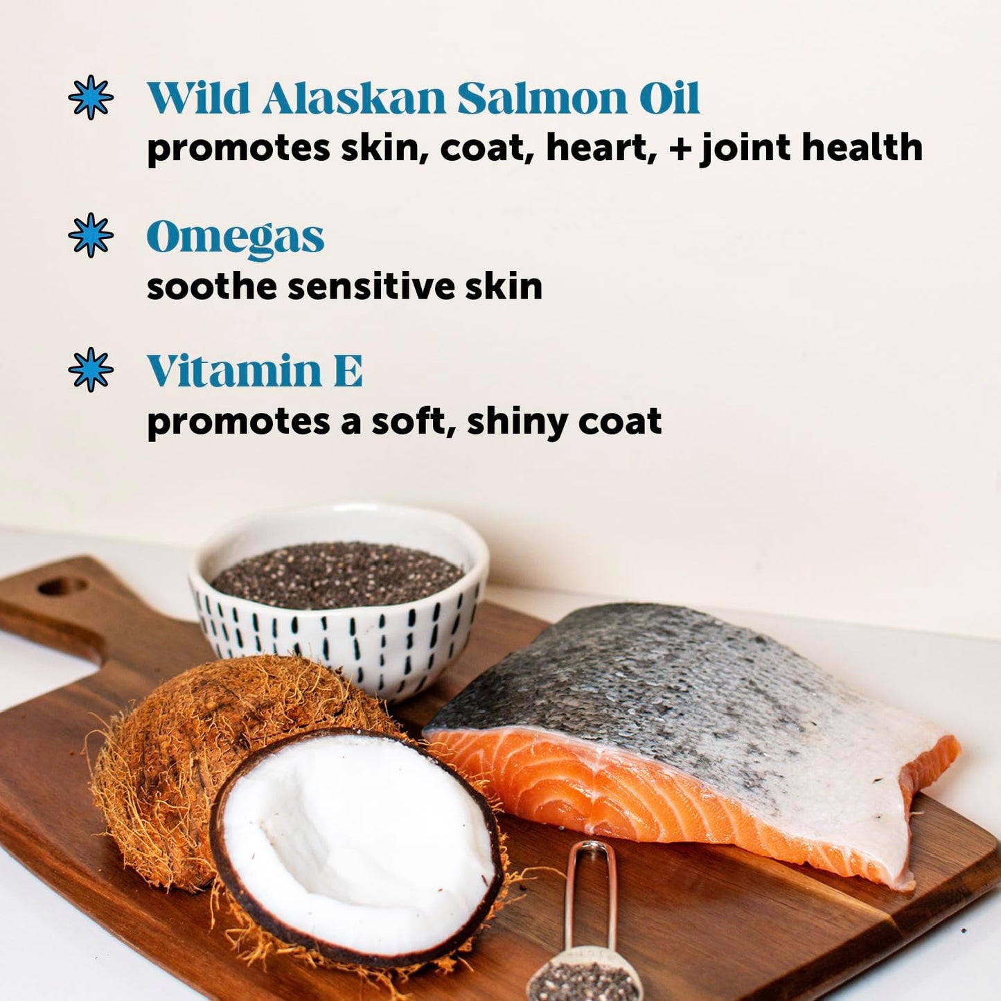 Salmon Chews for Dogs - Omega 3 Fish Oil & Natural Salmon Oil Supplements for Skin & Coat Health, Itch Relief, Shedding Control - 90 Ct