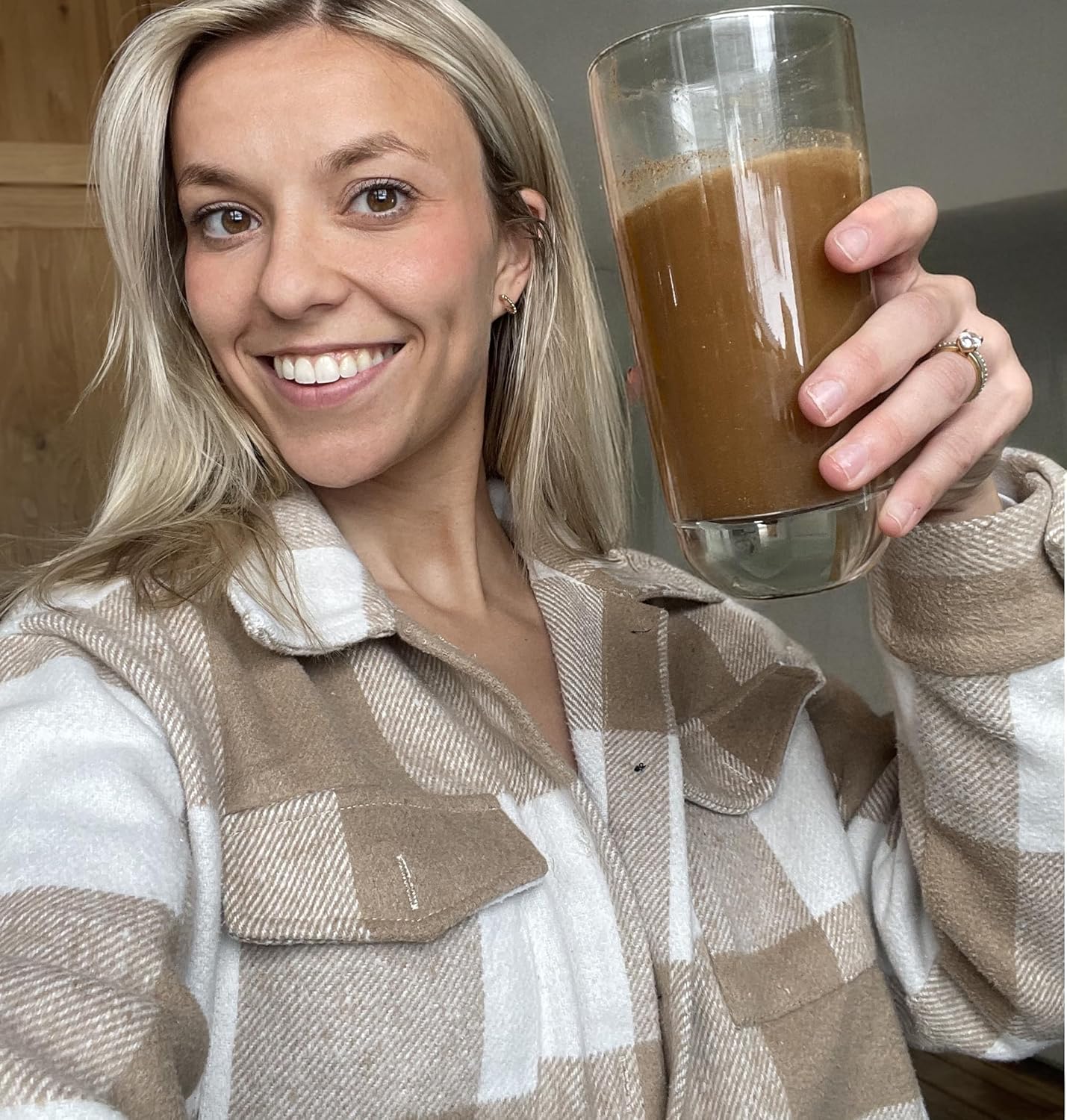 Salted Caramel Mushroom Drink with 5 Superfoods, Collagen & Energy Boost - Lion’s Mane, Chaga, Reishi Powder (30 Servings)