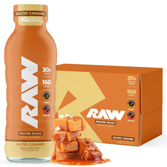 Salted Caramel Protein Shake, Ready-to-Drink with Whey Isolate - Zero Sugar & Gluten-Free Meal Replacement - 12 oz