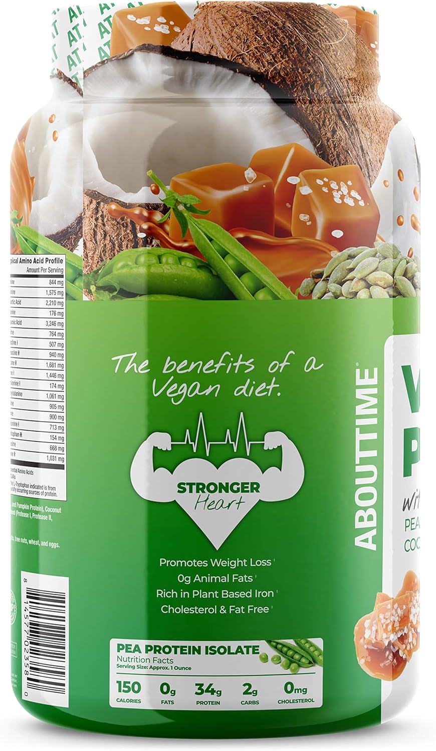 Salted Caramel Vegan Protein Supplement, 2lb - About Time