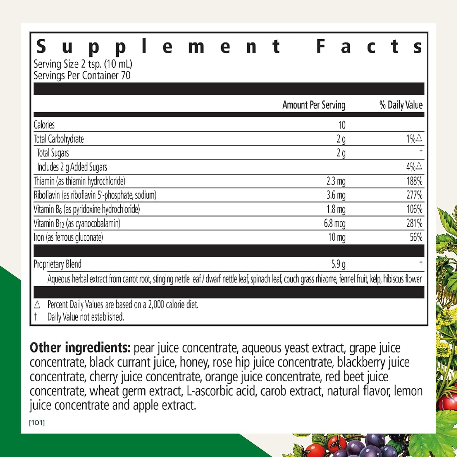 Salus Floradix Iron & Herbs 23 oz Liquid Supplement with Red Beet Crystals