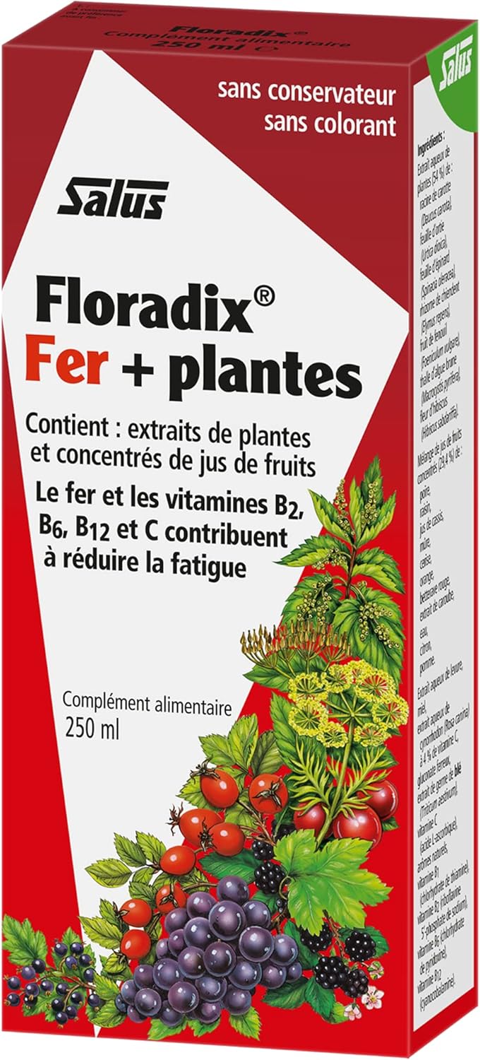 Salus Floradix Liquid Iron and Vitamin Supplement - 250ml Bottle
