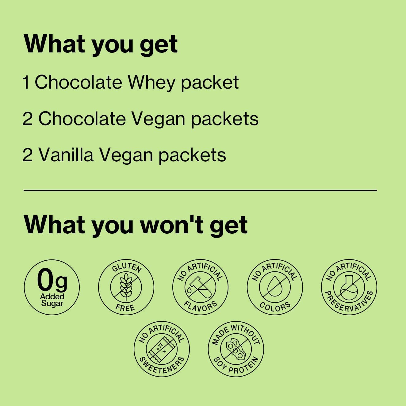 Sampler Pack: Shakeology Vegan & Whey Protein Powder with Supergreens, Probiotics, Adaptogens - 16g Protein per Serving