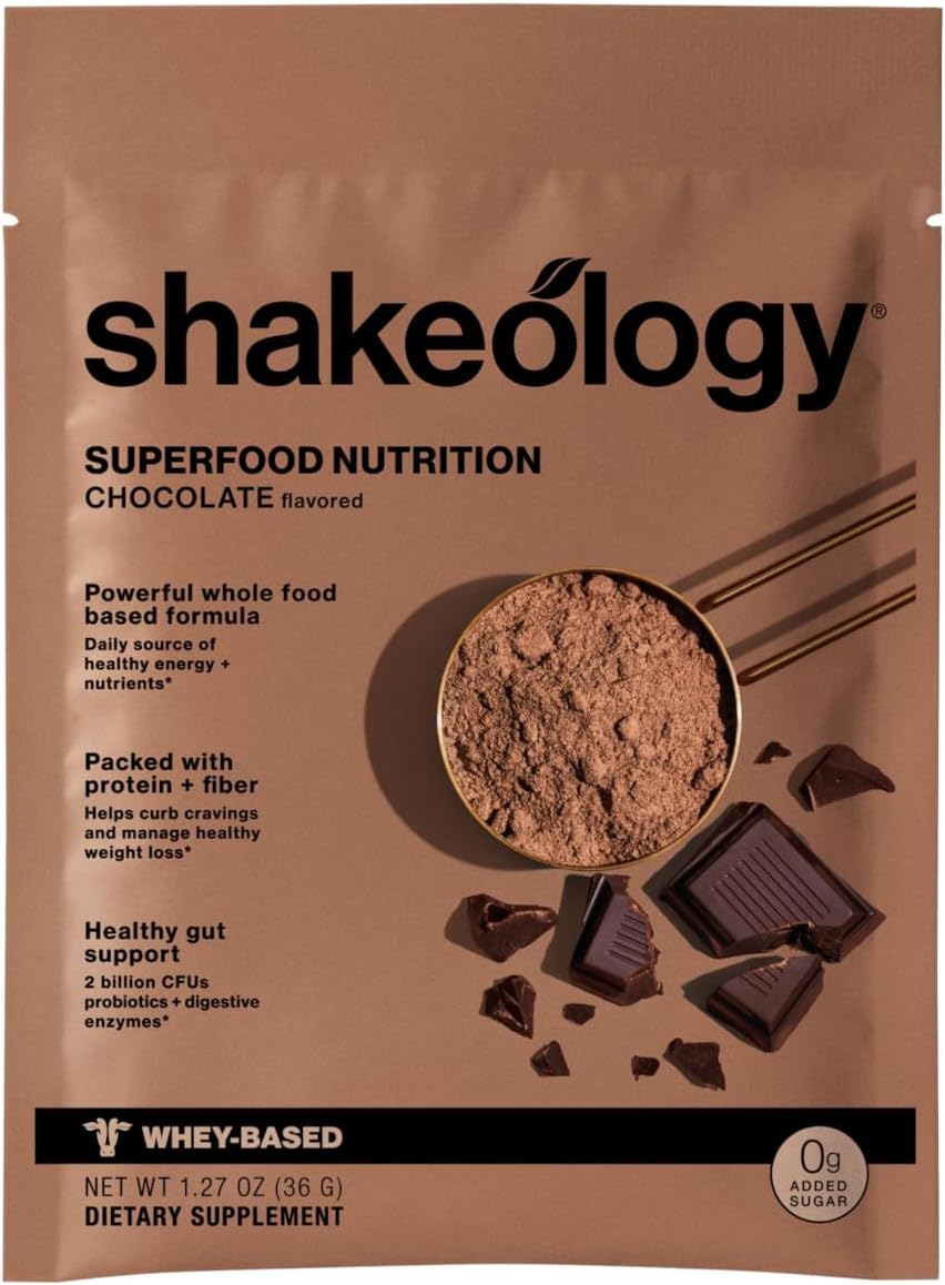 Sampler Pack: Shakeology Vegan & Whey Protein Powder with Supergreens, Probiotics, Adaptogens - 16g Protein per Serving
