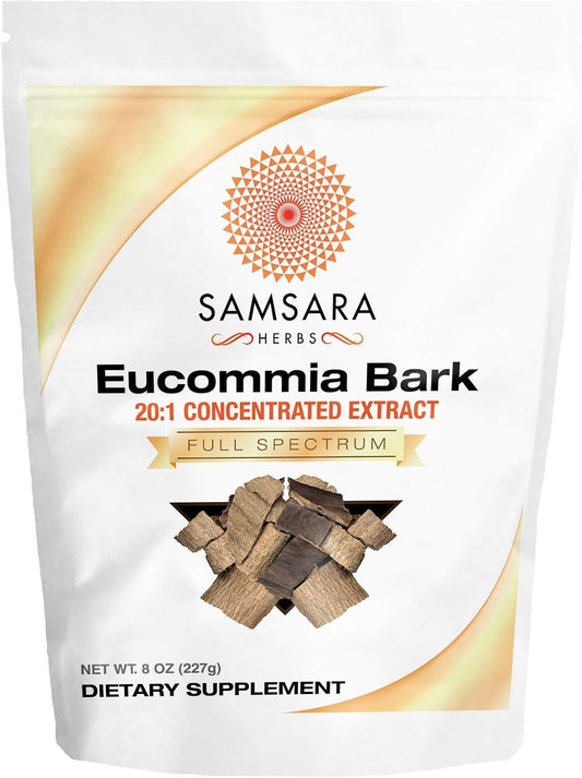 Samsara Herbs Eucommia Extract Powder - High Potency 20:1 Concentrated Extract (8oz/227g)