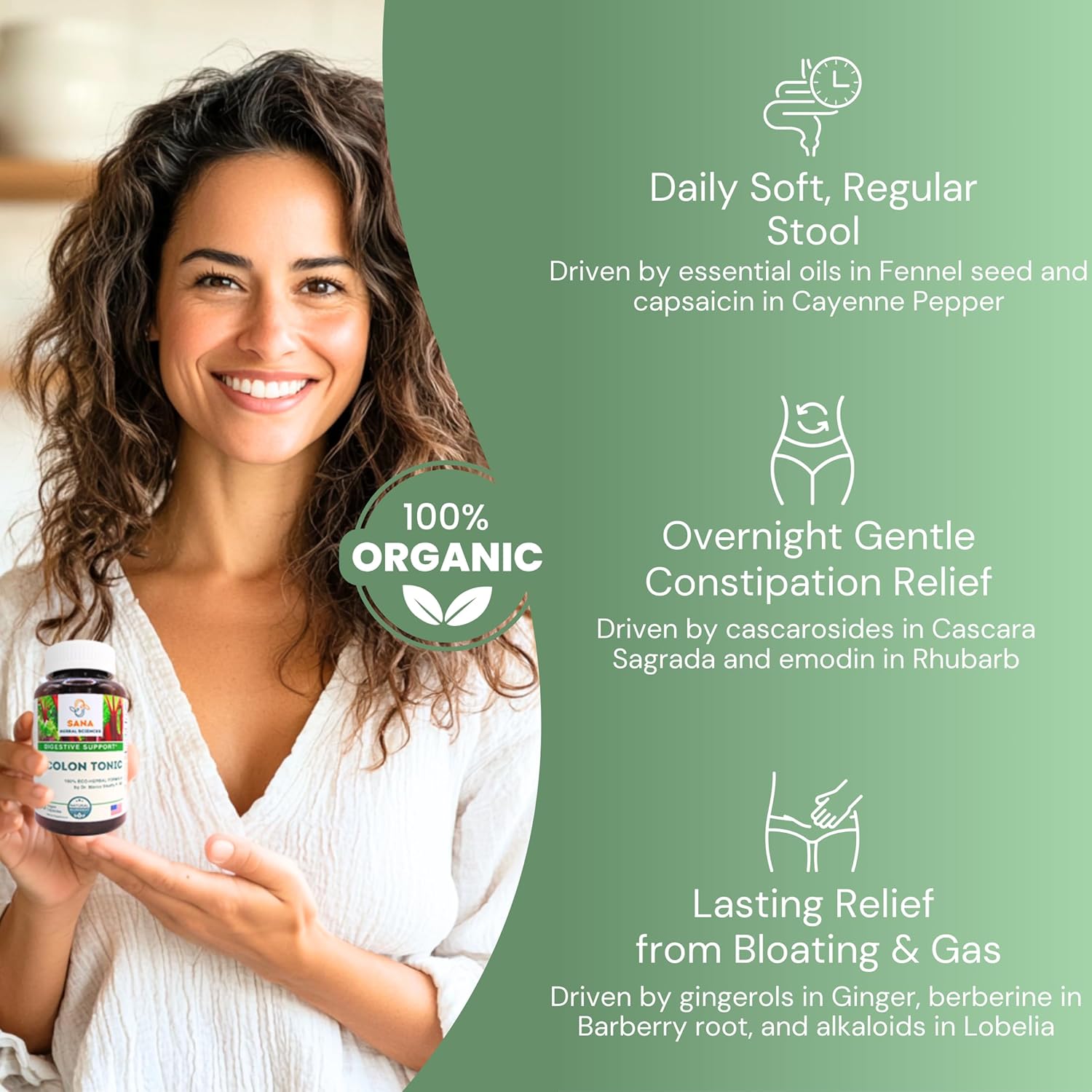 Sana Herbal Sciences Herbal Laxative Poop Pills - Natural Stool Softeners for Daily Use | Colon Cleanse, Candida Cleanse, Constipation Relief for Women & Men | Contains Cascara Sagrada and Fennel | 60 Pills