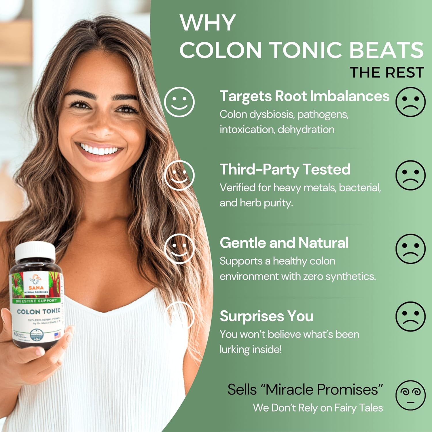 Sana Herbal Sciences Herbal Laxative Poop Pills - Natural Stool Softeners for Daily Use | Colon Cleanse, Candida Cleanse, Constipation Relief for Women & Men | Contains Cascara Sagrada and Fennel | 60 Pills