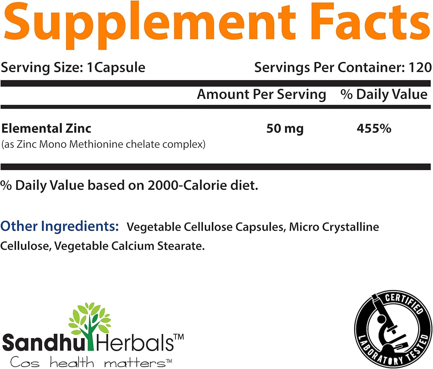 Sandhu Herbals Zinc & Shilajit Pure Himalayan Supplement - 50 mg Zinc, 10 in 1 Formula for Immune Support and Natural Energy - Made in USA