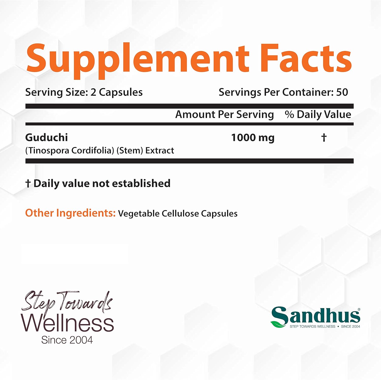 Sandhu's Guduchi Giloy Capsules - Vegan Immune Support Supplement with 1000mg per Serving