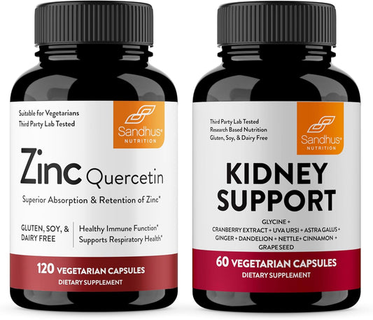Sandhu's Zinc Quercetin Capsules - Immune and Kidney Health Support