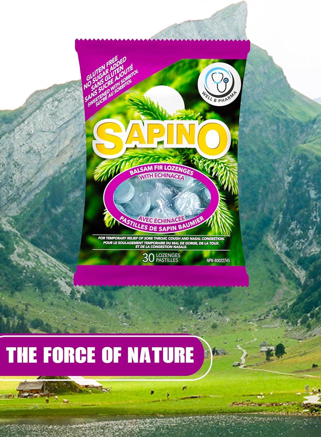 Sapino Balsam Fir Lozenges with Echinacea for Immune Support