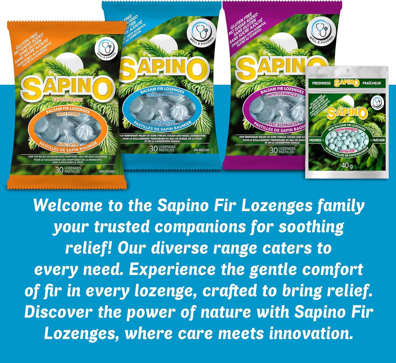 Sapino Balsam Fir Lozenges with Echinacea for Immune Support
