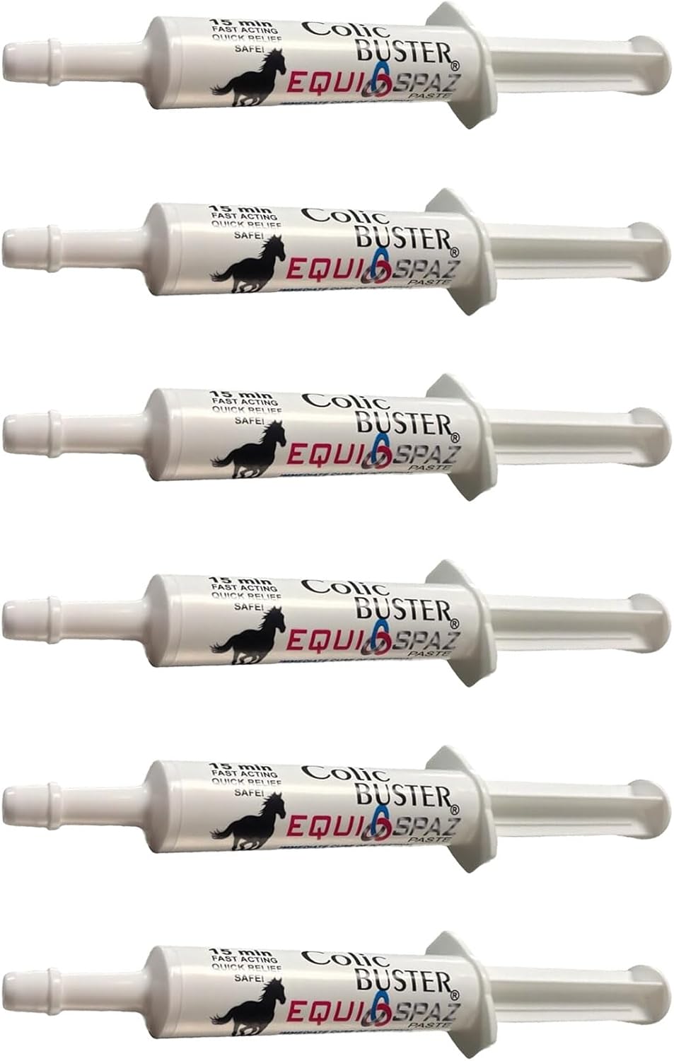 Saratoga Veterinary Product: Equi-Spaz Digestion Supplement for Horses - Fast Relief from Intestinal Gas and Colic (6 Pack)