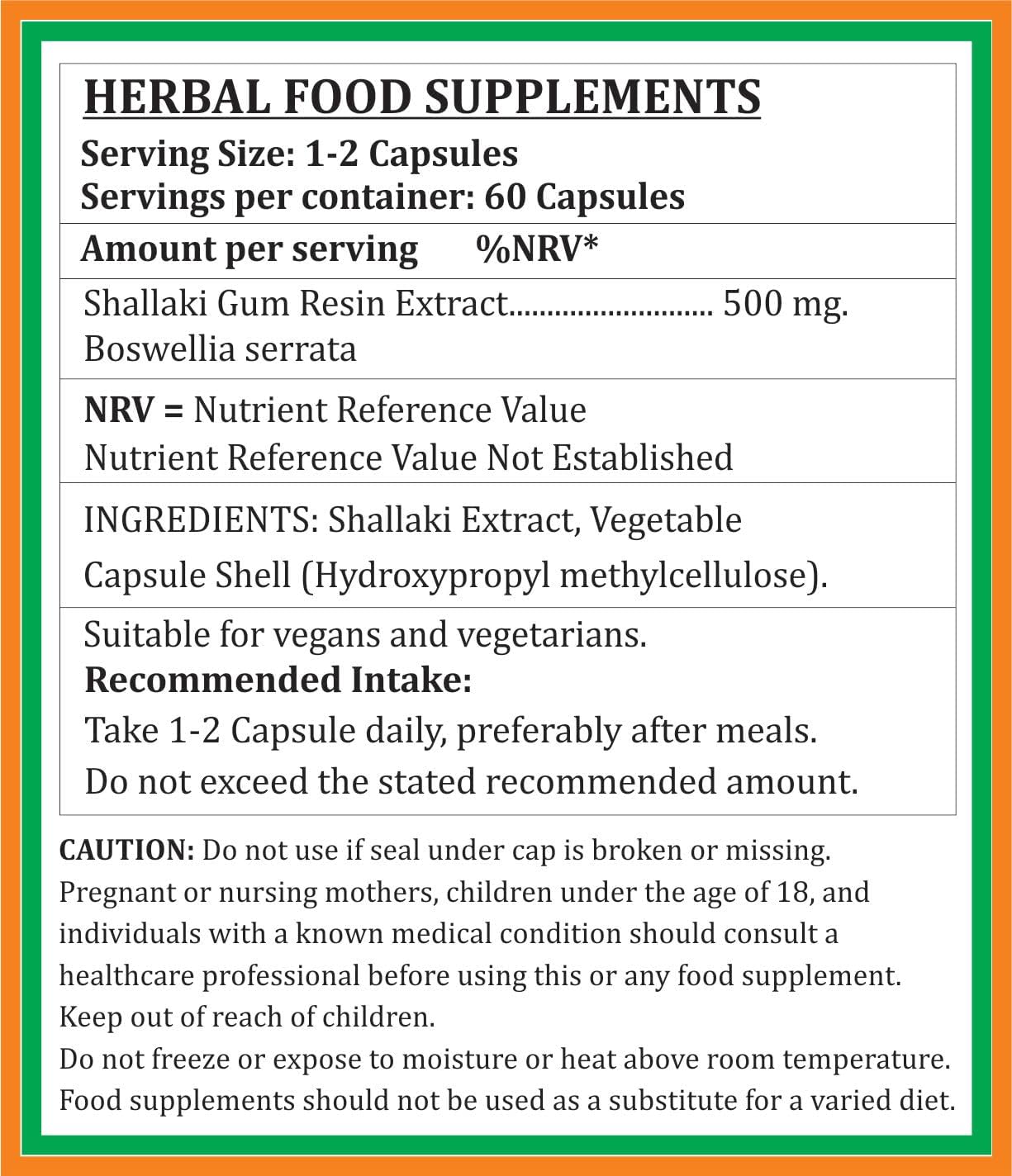 Satya Naturals Shallaki Forte Capsules 500mg - 2 Bottles of 60 Capsules - Ayurvedic Boswellia Serrata Extract for Men and Women