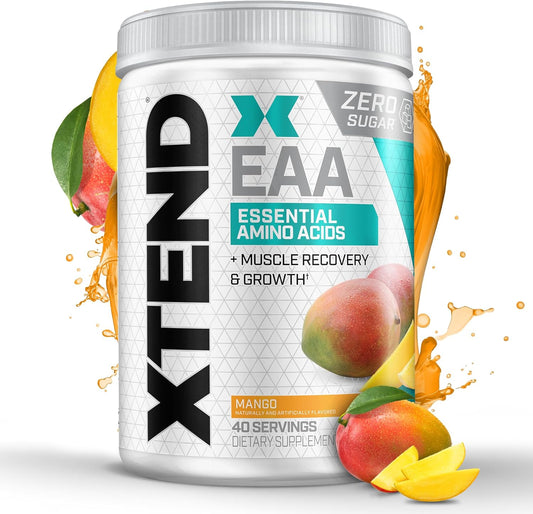 Scivation XTEND EAA + BCAA Powder for Muscle Recovery & Growth, Mango Flavor - 40 Servings