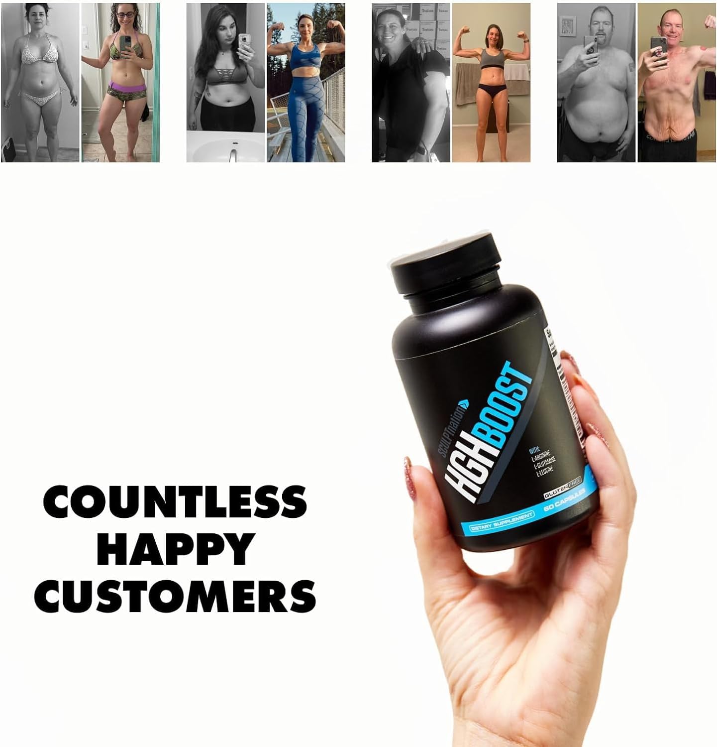 Sculpt Nation V Shred Energy and Performance Support Capsules with L Arginine, Tribulus Terrestris, and Amino Acids - 60 Gluten Free Capsules for Lean Body Mass and Recovery