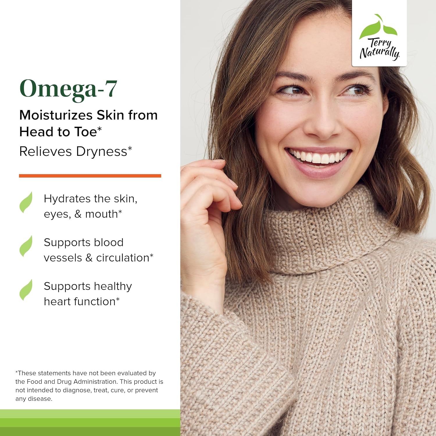Sea Buckthorn Supplement with Omega-7 for Skin Moisturization - 60 Softgels, Non-GMO & Gluten Free - 60 Servings