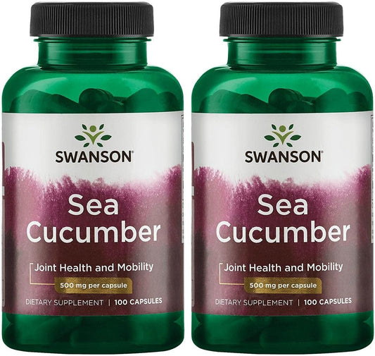 Sea Cucumber Supplement for Joint Health & Mobility - Supports Cartilage Protection - 100 Capsules x 500mg (2 Pack)