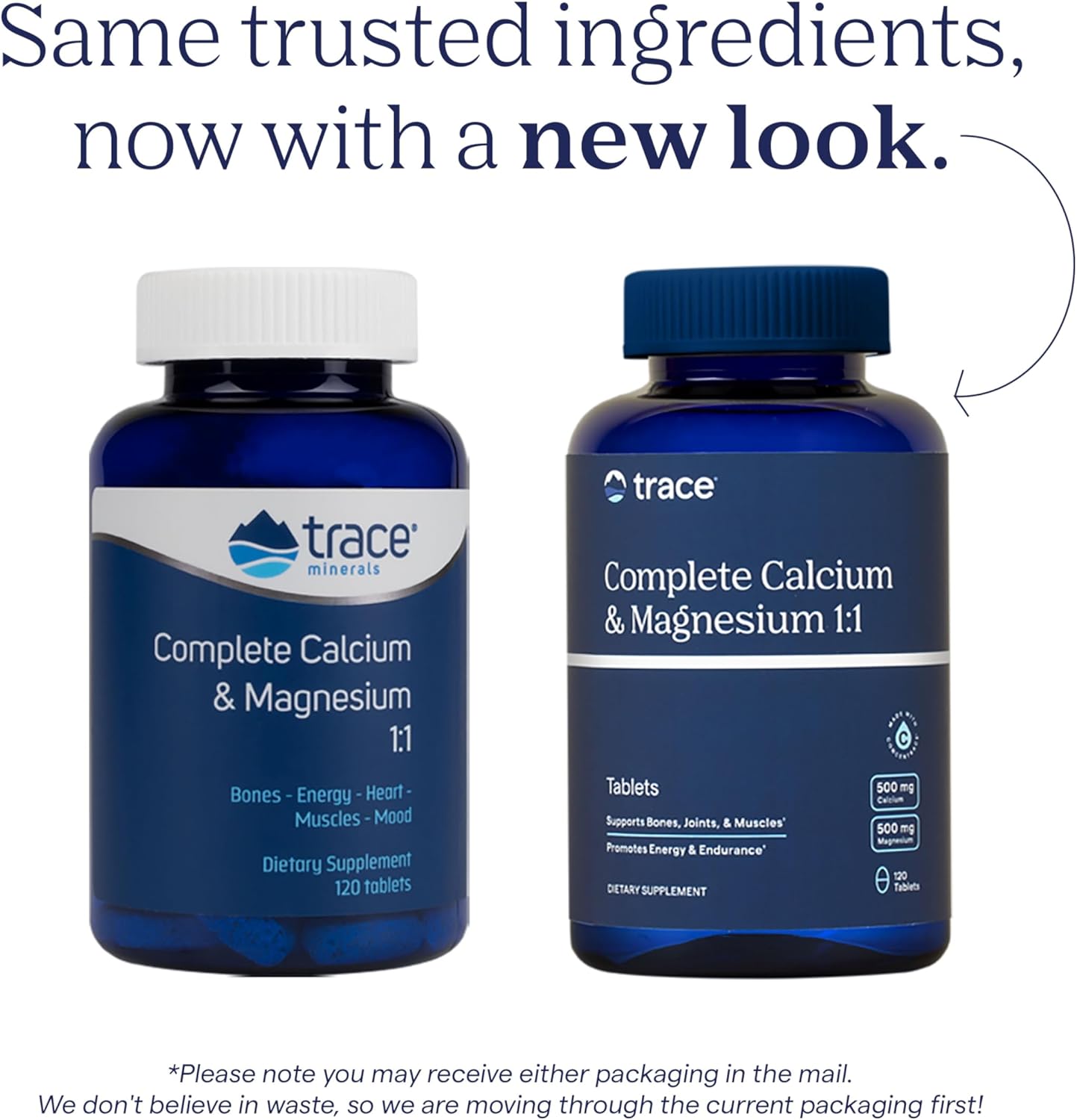 Sea Mineral Formula: Complete Calcium & Magnesium Supplement for Bone & Immune Health - 120 Tablets