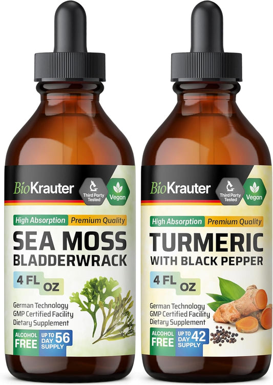 Sea Moss and Turmeric Tincture Bundle - 4 Fl. Oz. Each