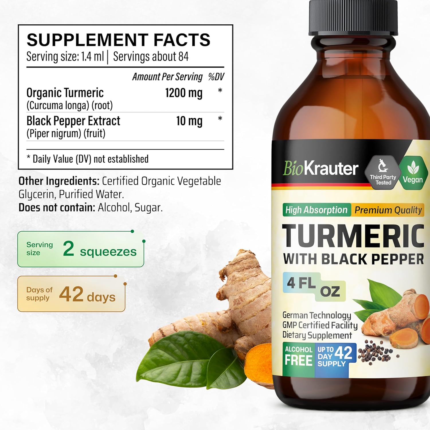 Sea Moss and Turmeric Tincture Bundle - 4 Fl. Oz. Each