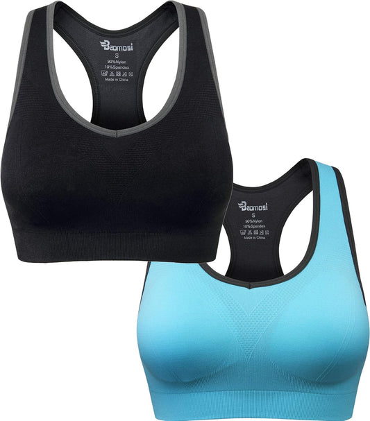 Seamless Racerback Sports Bra for Women - High Impact Support for Yoga, Gym, and Fitness Workouts