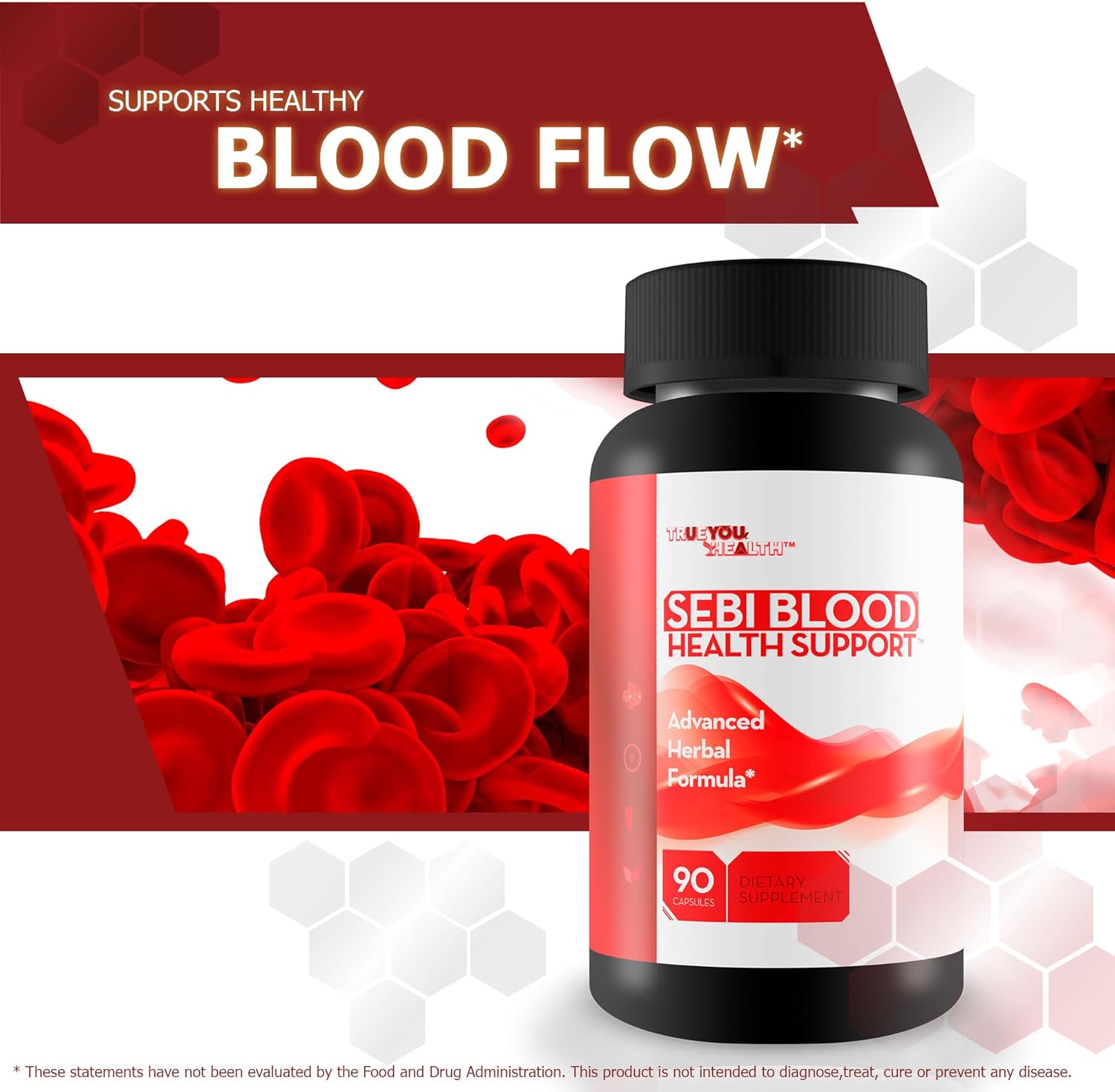 Sebi Blood Health Support Supplement for Improved Blood Flow & Reduced Oxidative Stress