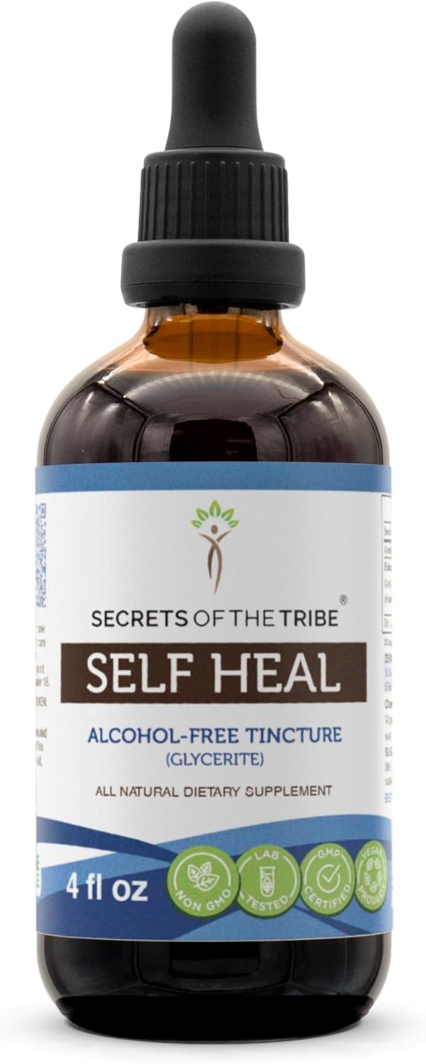 Self Heal Alcohol-Free Liquid Extract - Heal All Dried Herb Tincture Supplement (4 FL OZ) by Secrets of the Tribe