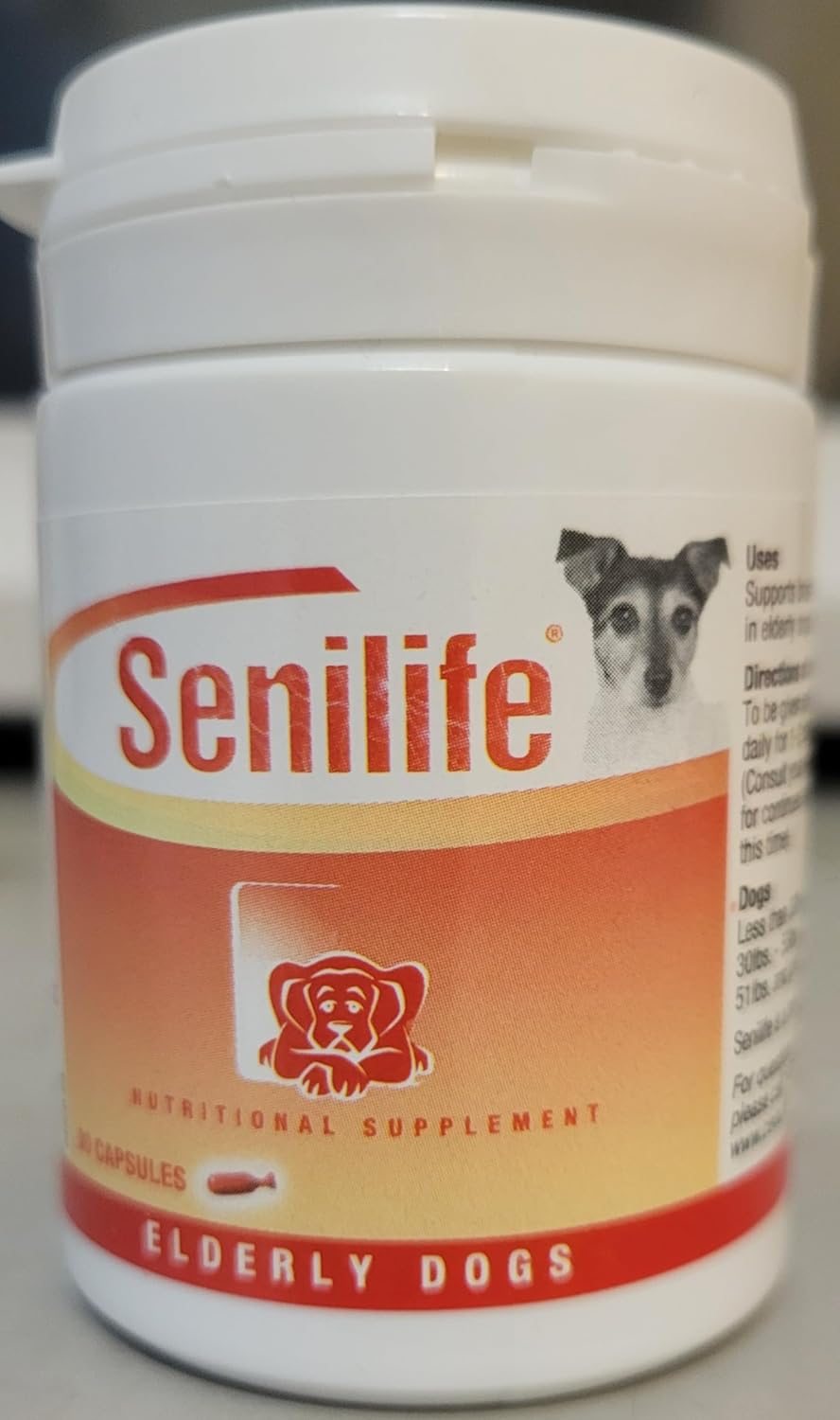 Senilife Nutritional Supplement for Elderly Dogs - 30 Capsules - SEGMINISMART CEVA Animal Health D59010B
