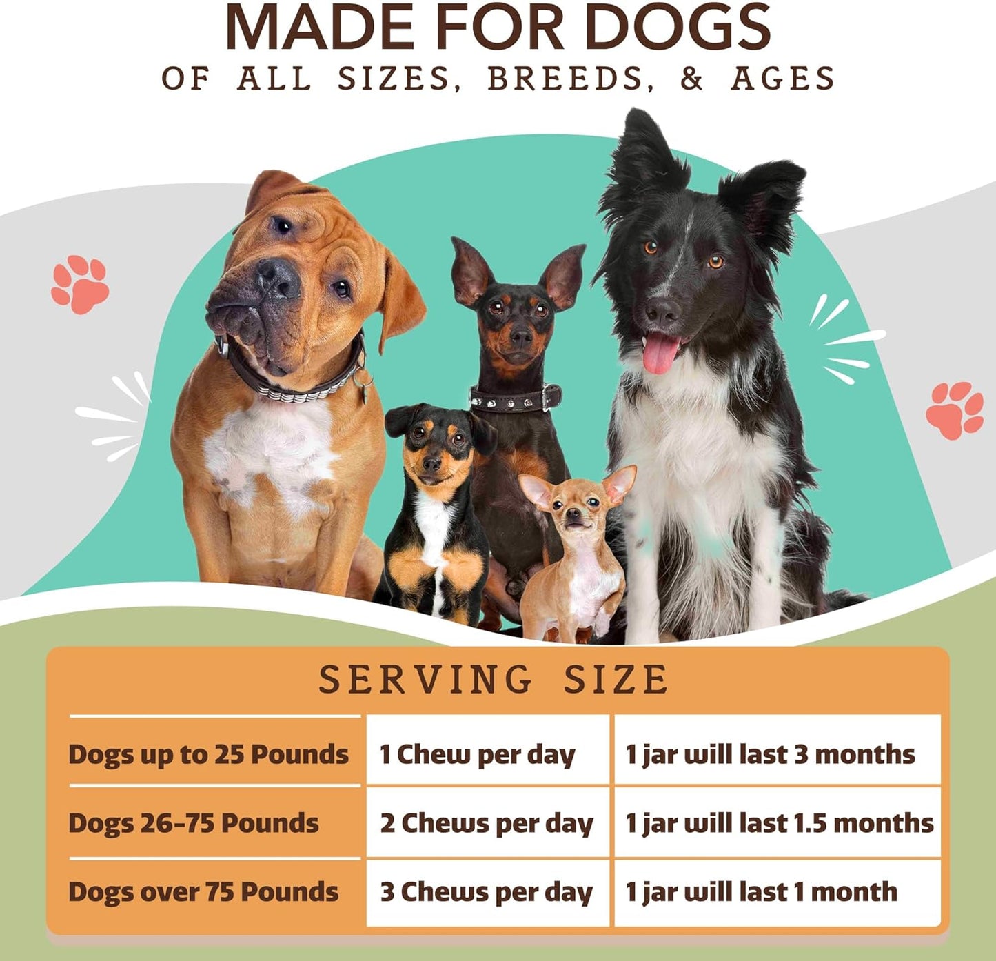 Senior and Active Dog Supplements - Multivitamin Chews & Joint Relief - Nutritional Support for Joint Health, Energy, and Vitality