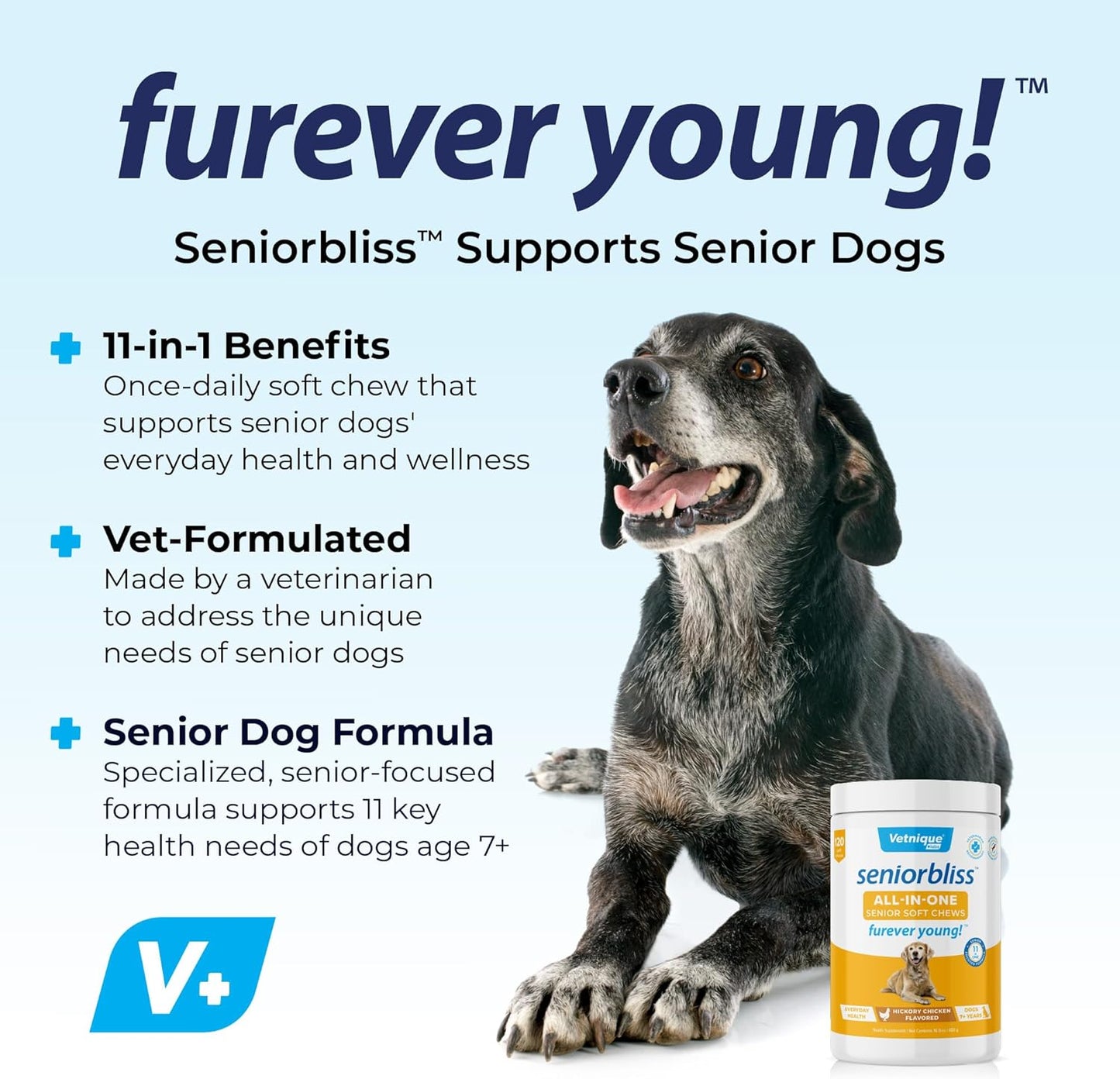 Senior Dog Multivitamin with Glucosamine, Omega 3 Fish Oil & Probiotics - All-in-One Support for Joints, Digestion, Immunity (120 Ct)