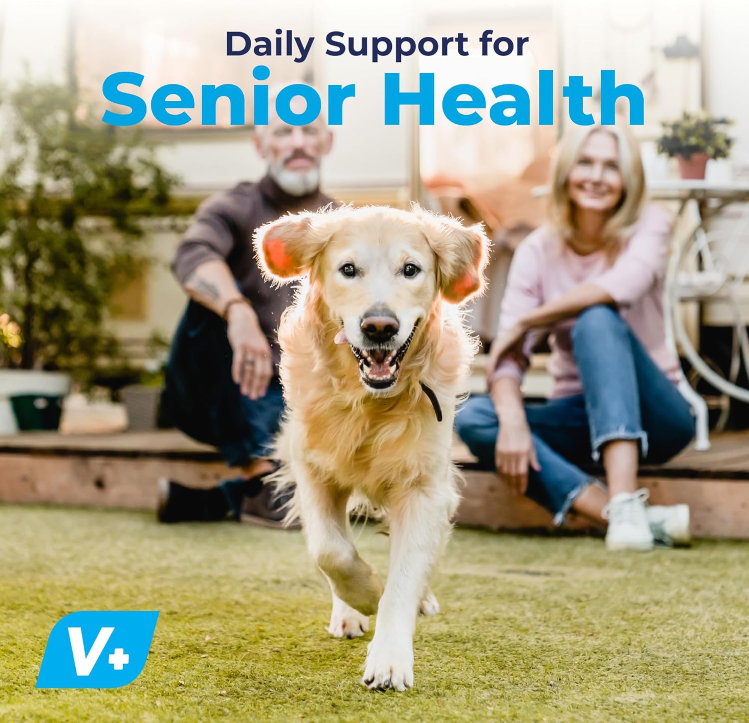 Senior Dog Multivitamin with Glucosamine, Omega 3 Fish Oil & Probiotics - All-in-One Support for Joints, Digestion, Immunity (120 Ct)
