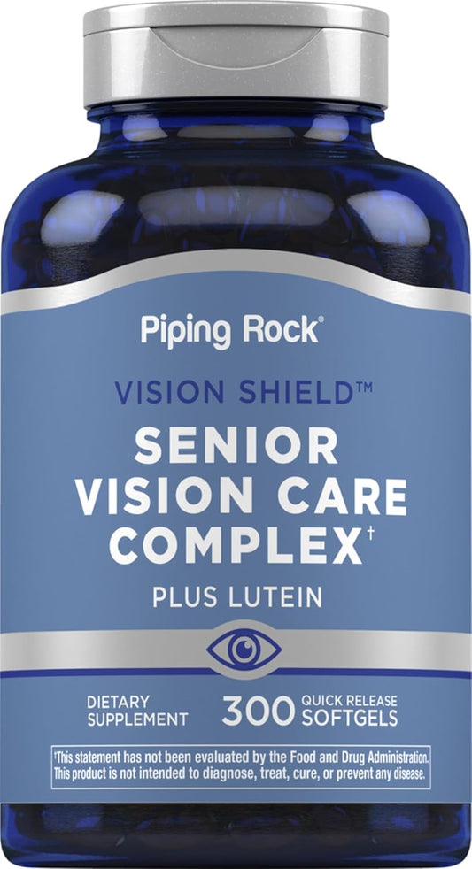 Senior Vision Care Complex with Lutein Softgels - 300 Count - Eye Health Supplement for Seniors - Non-GMO, Gluten Free