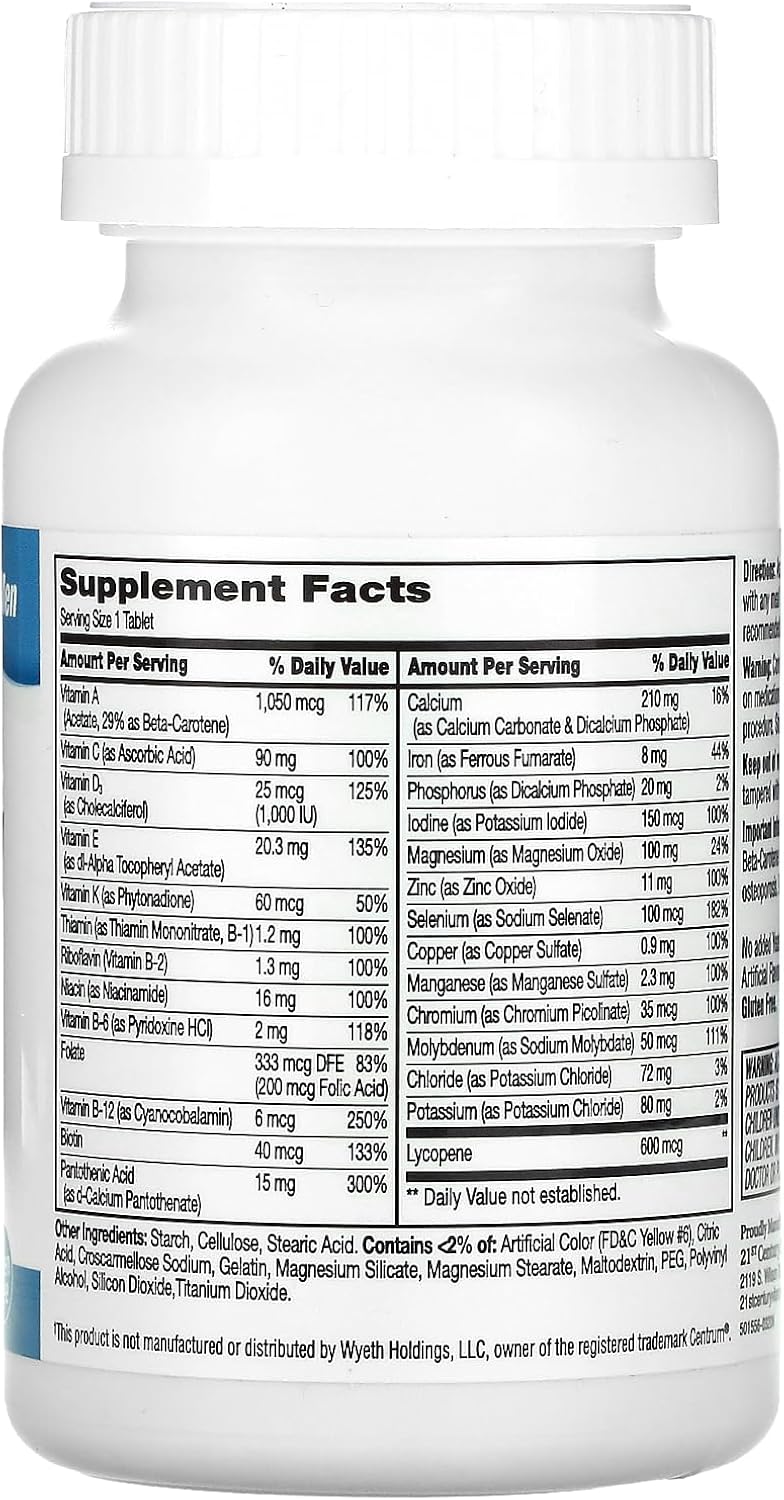 Sentry Men Multivitamin for 21st Century, 120 Tablets