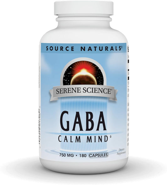 Serene Science GABA Supplement for Relaxation and Mental Clarity - 750mg, 180 Capsules