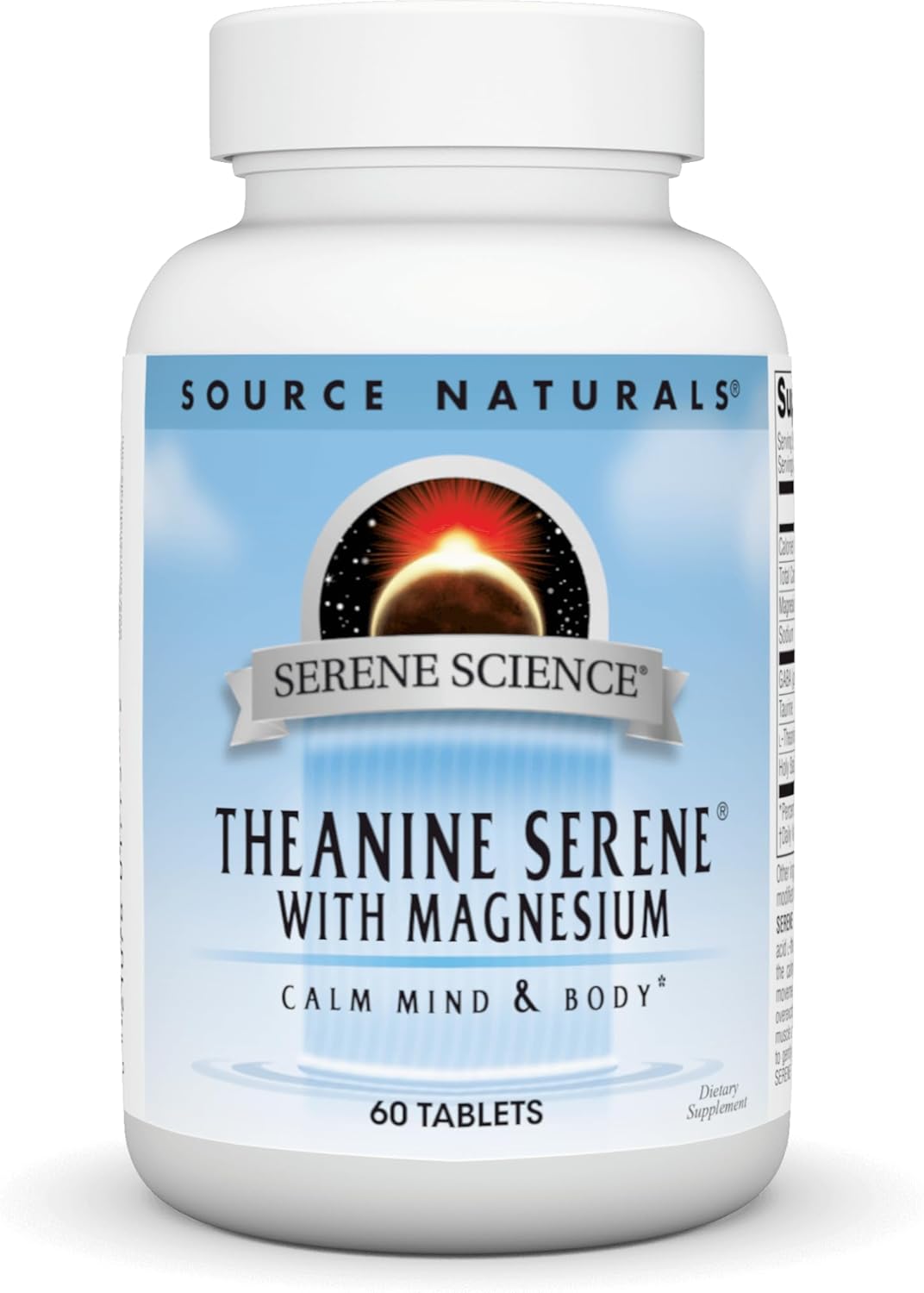 Serene Science L-Theanine with Magnesium and GABA 60 Tablets by Source Naturals
