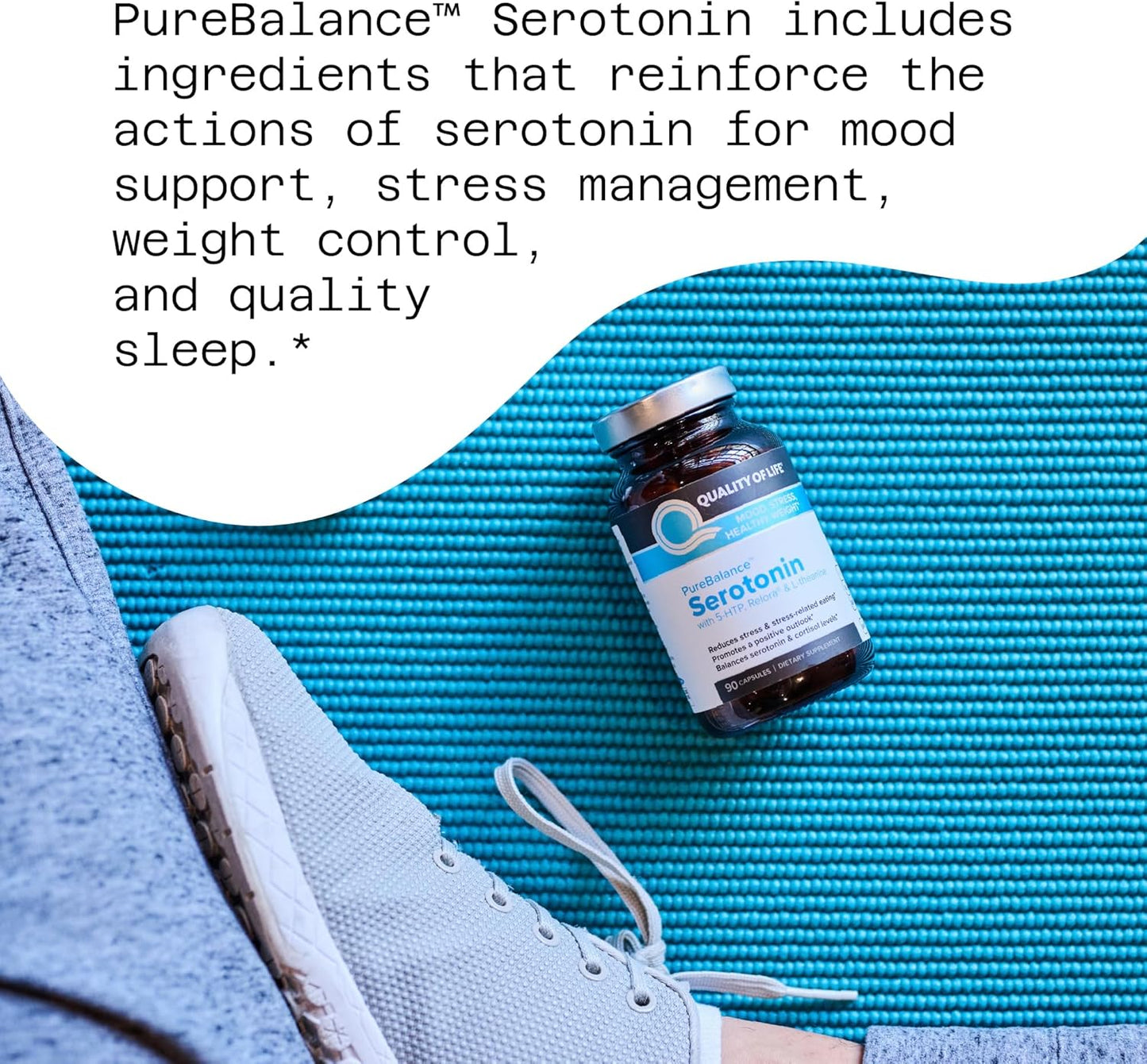 Serotonin & Cortisol Support Supplement with 5-HTP, Venetron, Sensoril, Vitamin D3 & L-Theanine - 90 Capsules for Better Quality of Life