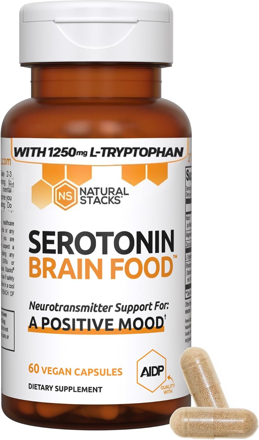 Serotonin & GABA Brain Food Bundle - Boosts Mood & Calmness - 120 Capsules